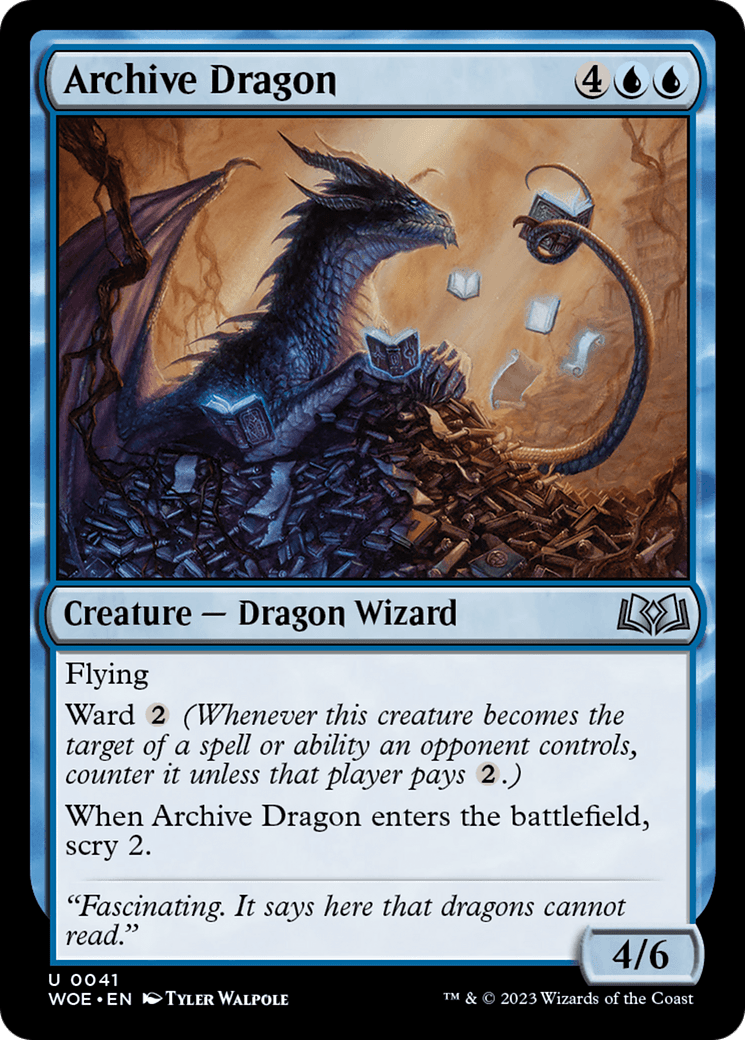 Archive Dragon [Wilds of Eldraine] MTG Single Magic: The Gathering  | Multizone: Comics And Games