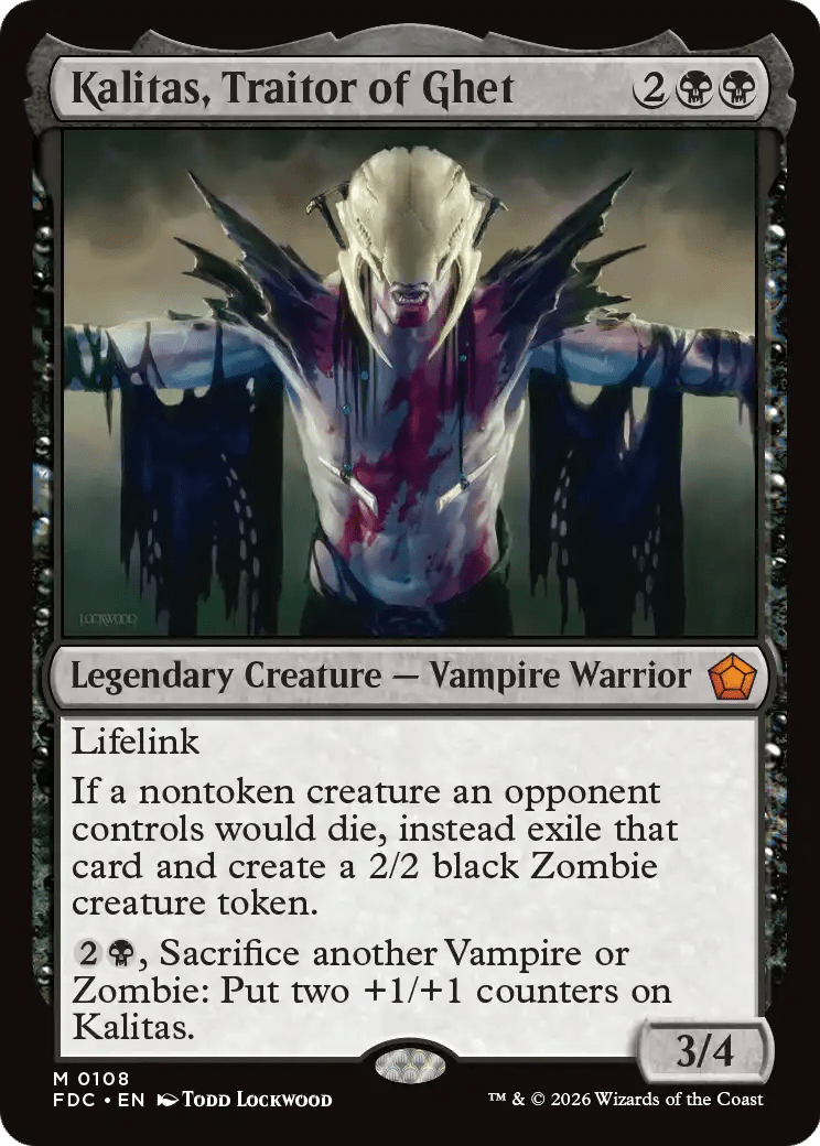 Kalitas, Traitor of Ghet [Foundations Commander] MTG Single Magic: The Gathering  | Multizone: Comics And Games