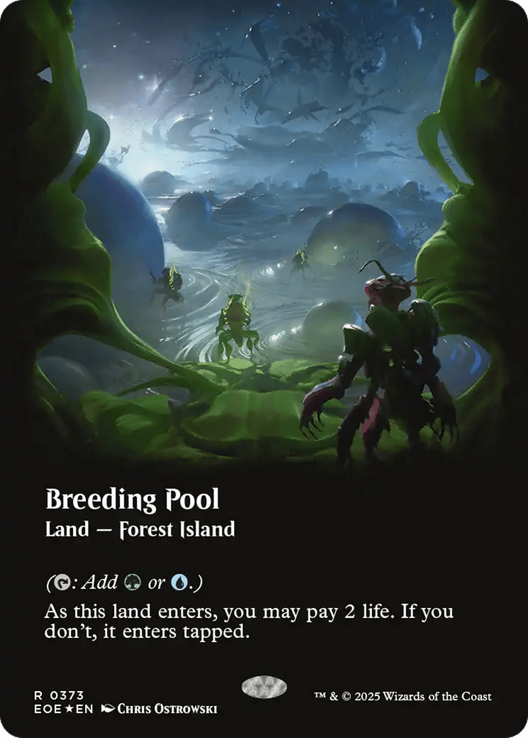 Breeding Pool (Borderless) (Galaxy Foil) [Edge of Eternities] MTG Single Magic: The Gathering  | Multizone: Comics And Games