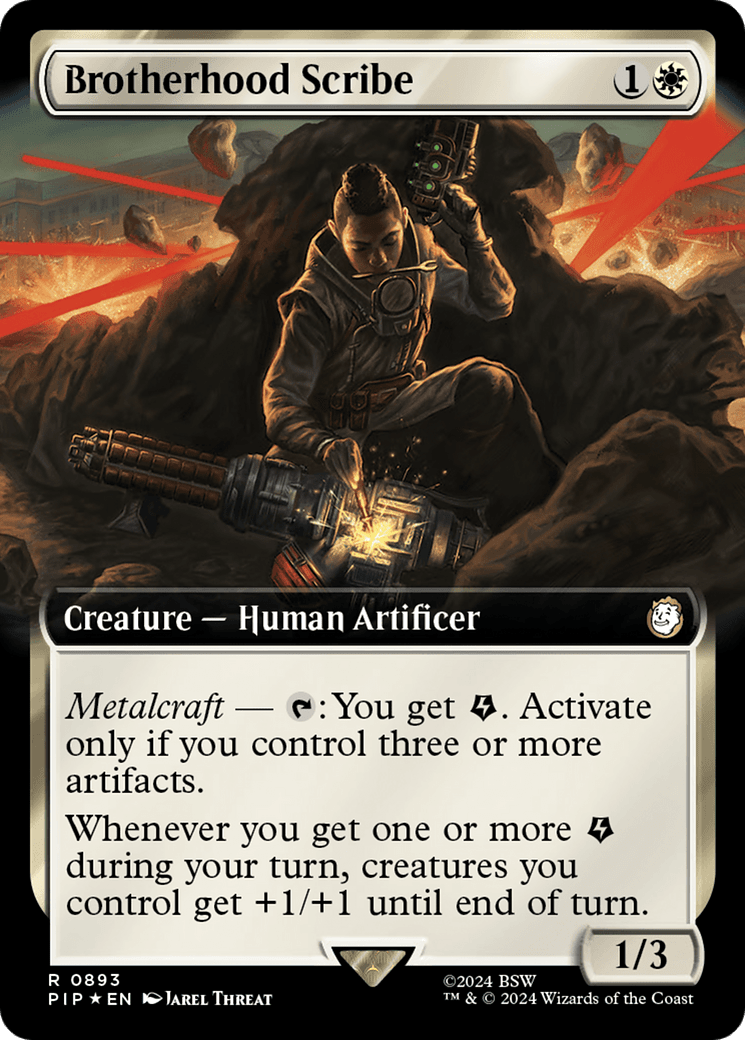 Brotherhood Scribe (Extended Art) (Surge Foil) [Fallout] MTG Single Magic: The Gathering  | Multizone: Comics And Games