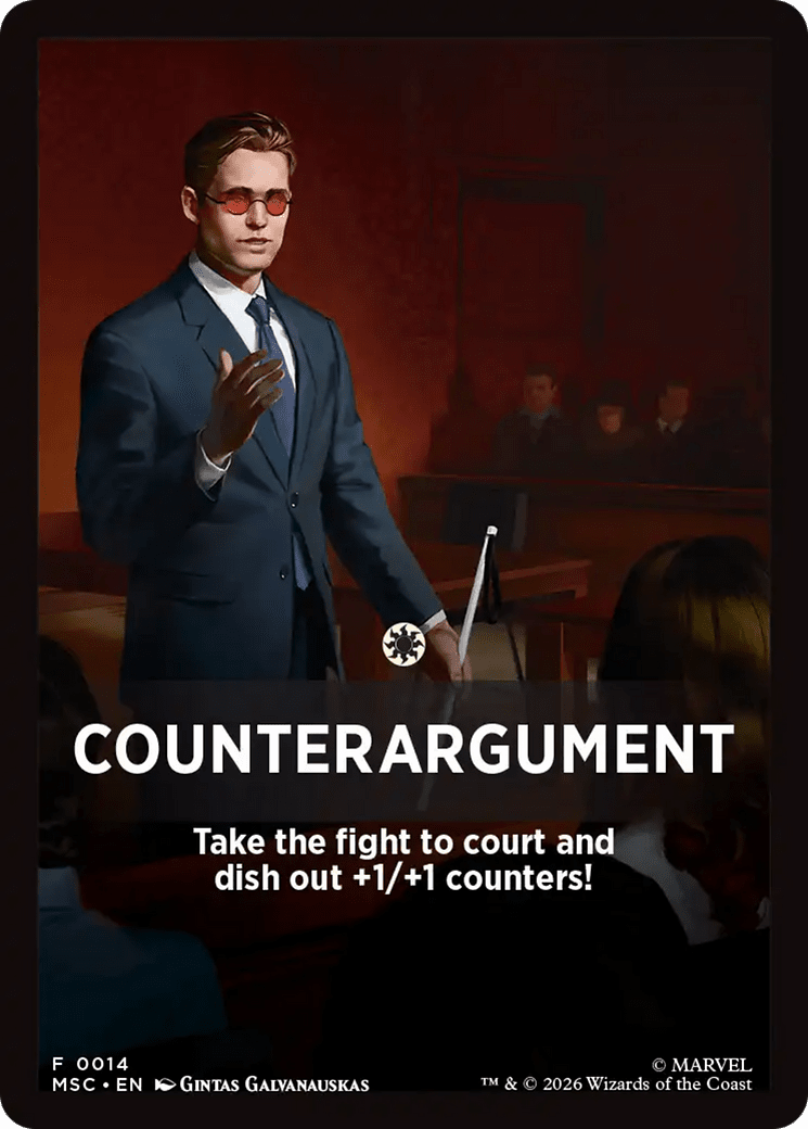 Counterargument Theme Card [Marvel Super Heroes Commander] MTG Single Magic: The Gathering  | Multizone: Comics And Games