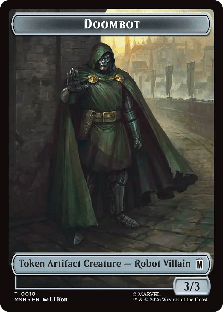 Merfolk // Doombot Double-Sided Token [Marvel Super Heroes Tokens] MTG Single Magic: The Gathering  | Multizone: Comics And Games