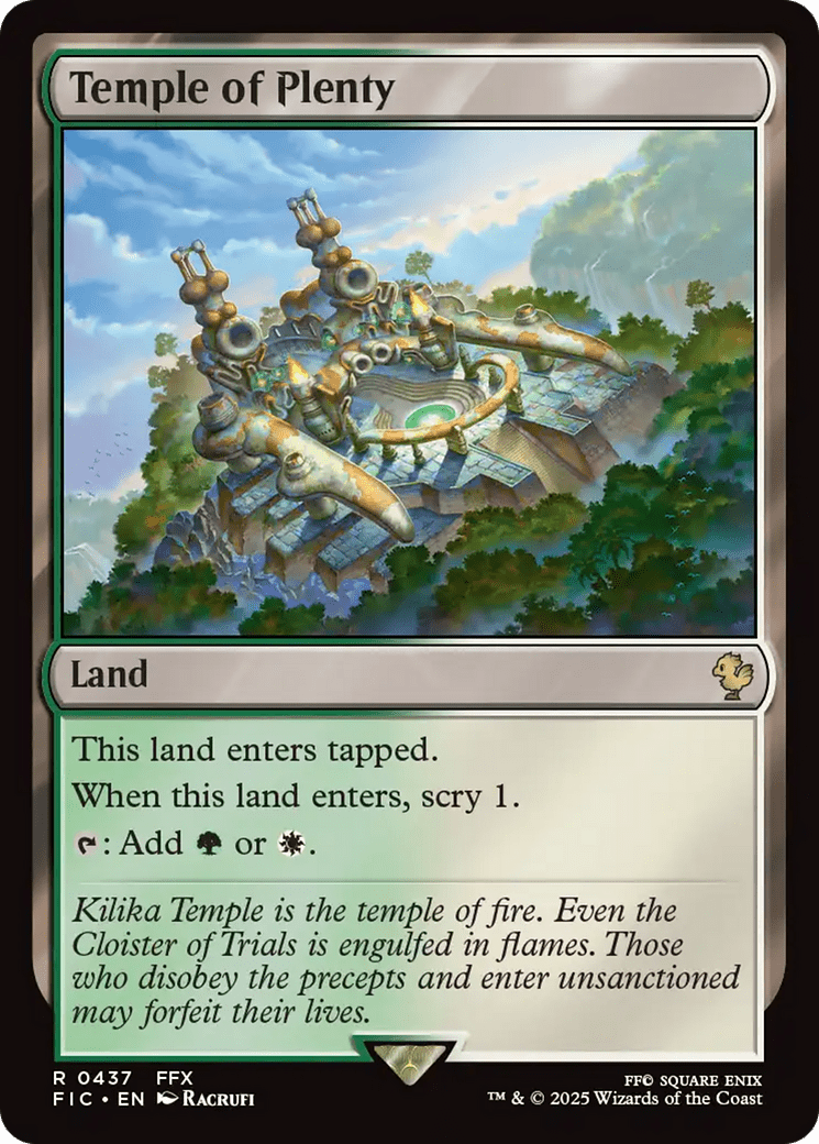 Temple of Plenty [FINAL FANTASY Commander] MTG Single Magic: The Gathering  | Multizone: Comics And Games
