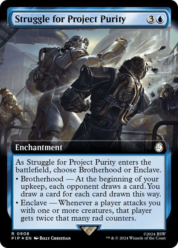 Struggle for Project Purity (Extended Art) (Surge Foil) [Fallout] MTG Single Magic: The Gathering  | Multizone: Comics And Games