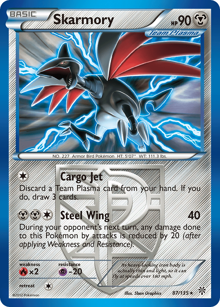 Skarmory (87/135) [Black & White: Plasma Storm] Pokemon Single Pokémon  | Multizone: Comics And Games