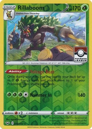 Rillaboom (014/202) (League Promo) [Sword & Shield: Base Set] Pokemon Single Pokémon  | Multizone: Comics And Games