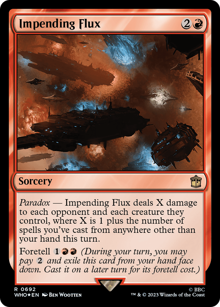 Impending Flux (Surge Foil) [Doctor Who] MTG Single Magic: The Gathering  | Multizone: Comics And Games