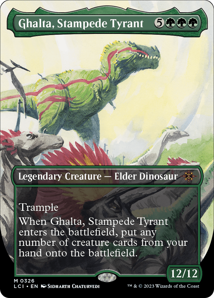 Ghalta, Stampede Tyrant (Borderless) [The Lost Caverns of Ixalan] MTG Single Magic: The Gathering  | Multizone: Comics And Games