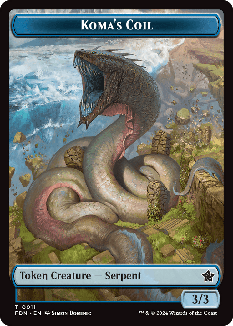 Scion of the Deep // Koma's Coil Doubled-Sided Token [Foundations Tokens] MTG Single Magic: The Gathering  | Multizone: Comics And Games