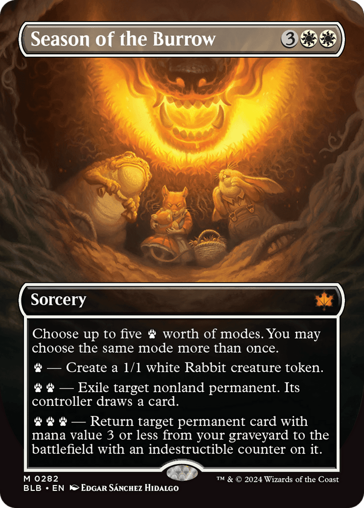 Season of the Burrow (Borderless) [Bloomburrow] MTG Single Magic: The Gathering  | Multizone: Comics And Games