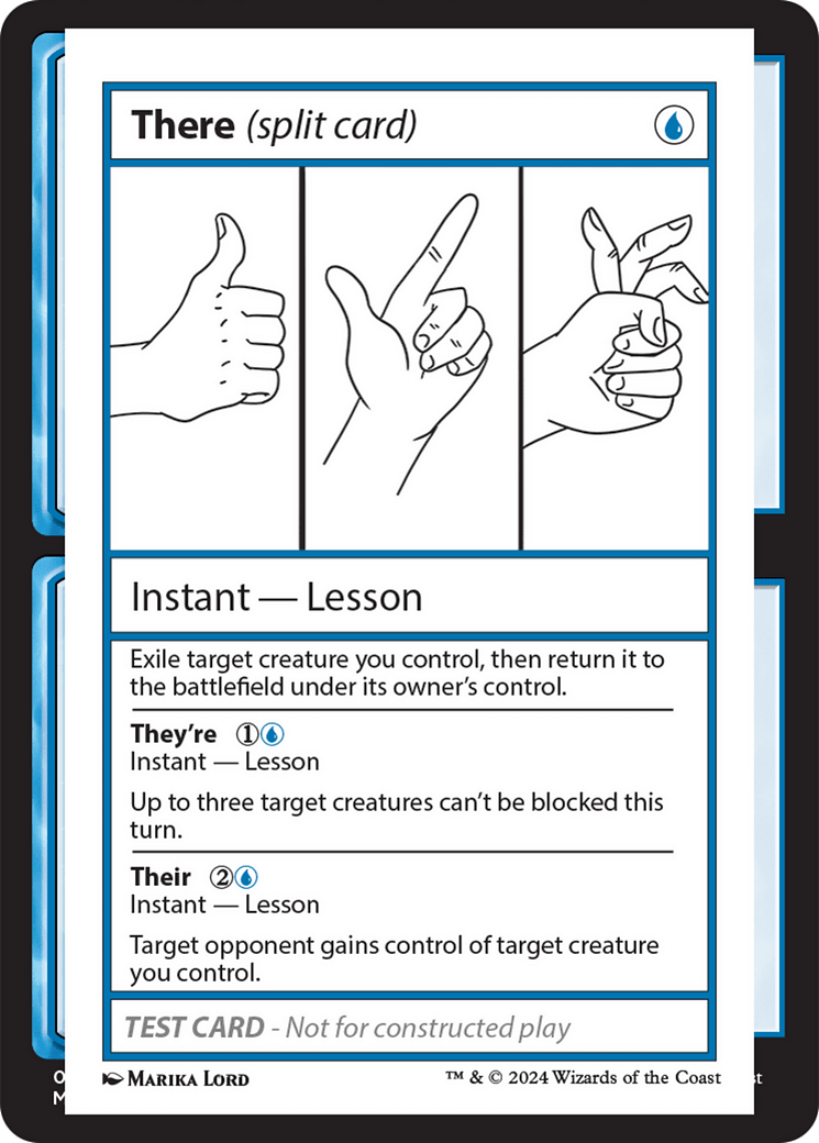There (Split Card) [Mystery Booster 2 Playtest Cards] MTG Single Magic: The Gathering  | Multizone: Comics And Games