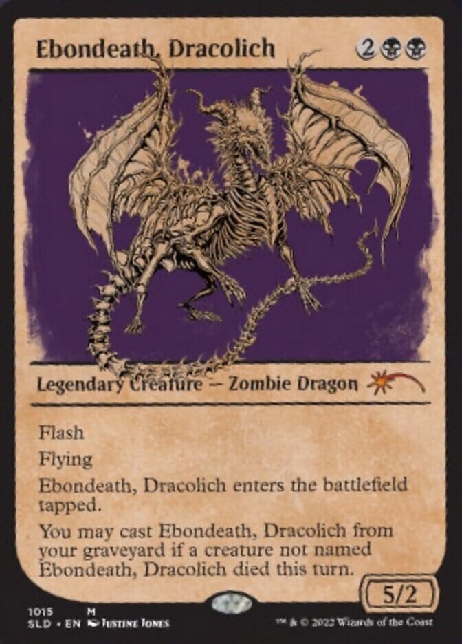 Ebondeath, Dracolich (Showcase) [Secret Lair Drop Series] MTG Single Magic: The Gathering  | Multizone: Comics And Games
