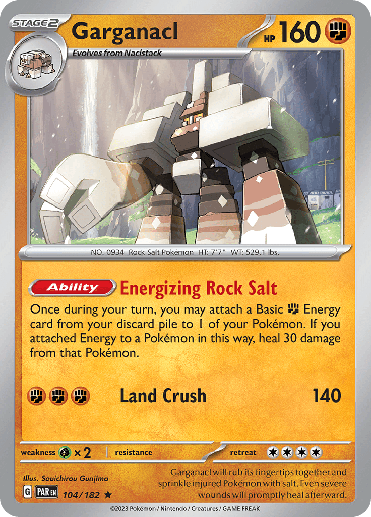 Garganacl (104/182) [Scarlet & Violet: Paradox Rift] Pokemon Single Pokémon  | Multizone: Comics And Games