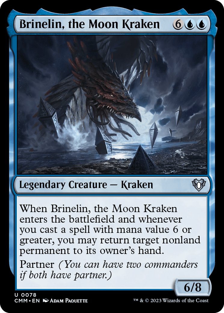 Brinelin, the Moon Kraken [Commander Masters] MTG Single Magic: The Gathering  | Multizone: Comics And Games