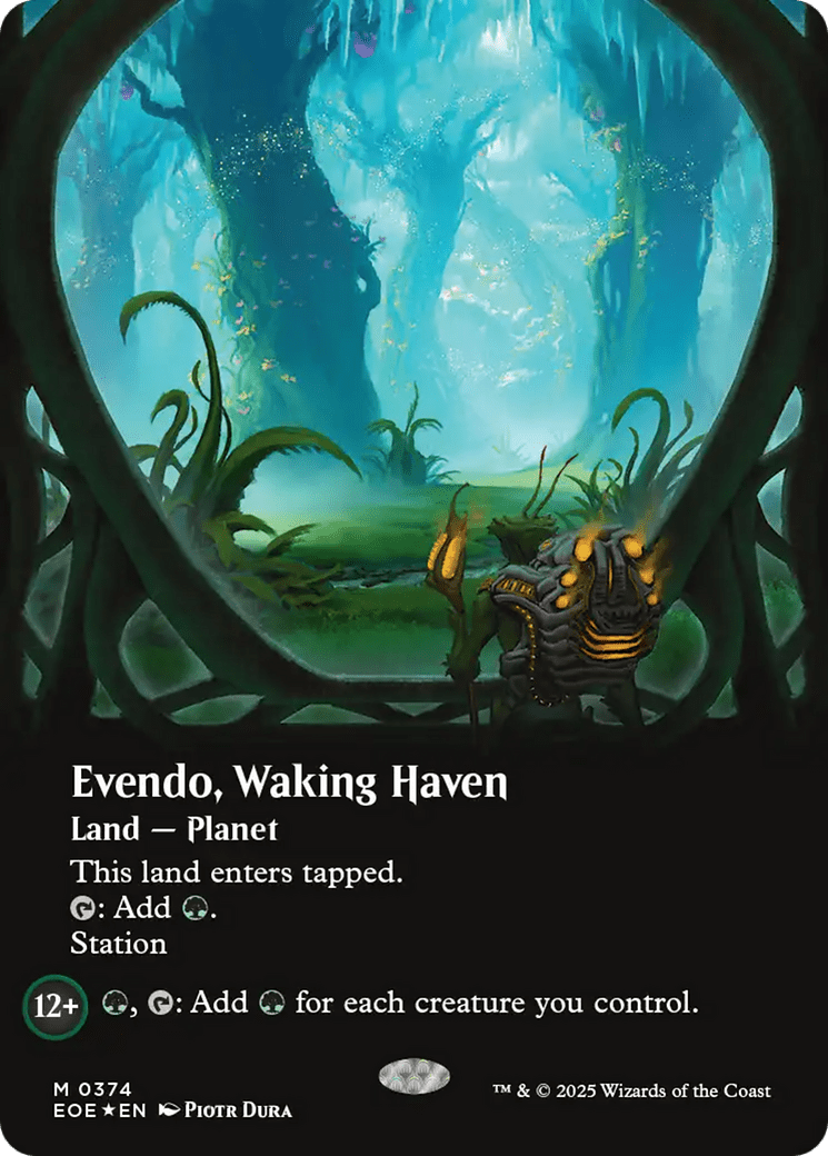 Evendo, Waking Haven (Borderless) (Galaxy Foil) [Edge of Eternities] MTG Single Magic: The Gathering  | Multizone: Comics And Games