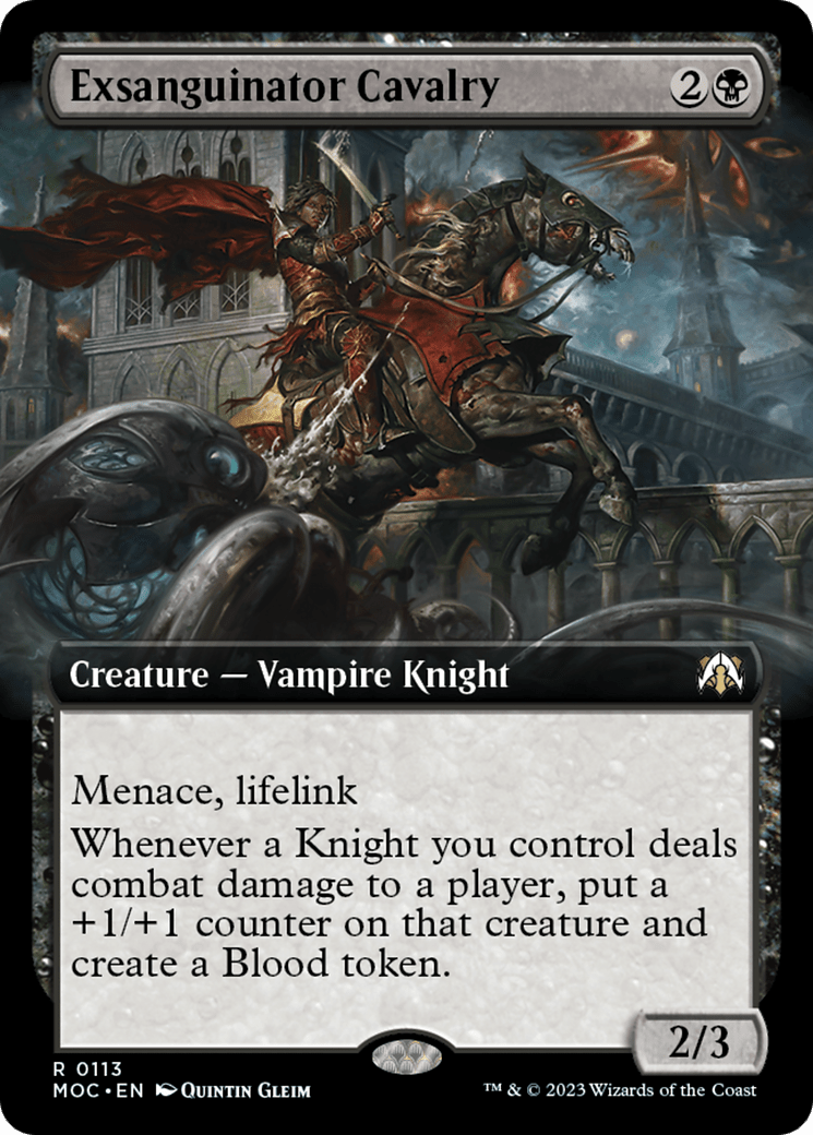 Exsanguinator Cavalry (Extended Art) [March of the Machine Commander] MTG Single Magic: The Gathering  | Multizone: Comics And Games