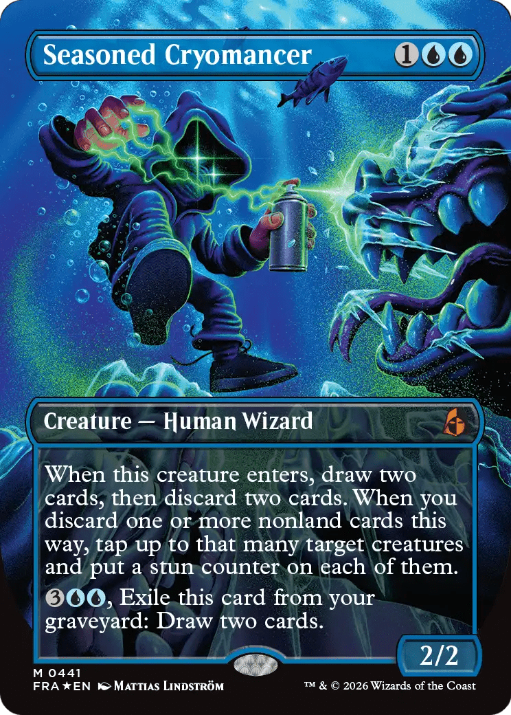 Seasoned Cryomancer (Borderless) (0441) [Reality Fracture] MTG Single Magic: The Gathering  | Multizone: Comics And Games