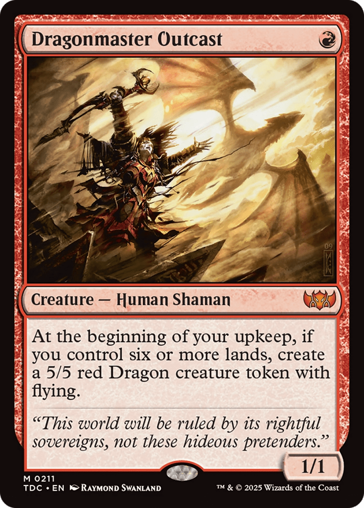 Dragonmaster Outcast [Tarkir: Dragonstorm Commander] MTG Single Magic: The Gathering  | Multizone: Comics And Games