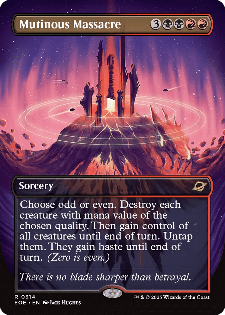 Mutinous Massacre (Borderless) [Edge of Eternities] MTG Single Magic: The Gathering  | Multizone: Comics And Games