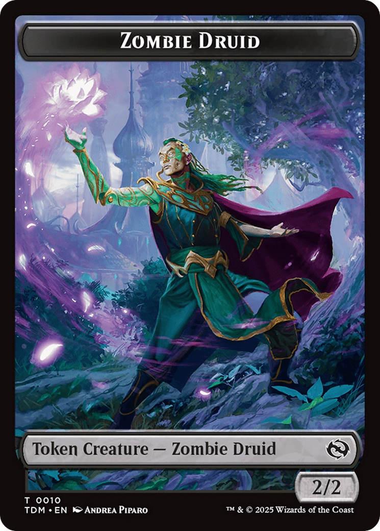 Treasure // Zombie Druid Double-Sided Token [Tarkir: Dragonstorm Tokens] MTG Single Magic: The Gathering  | Multizone: Comics And Games