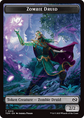 Treasure // Zombie Druid Double-Sided Token [Tarkir: Dragonstorm Tokens] MTG Single Magic: The Gathering  | Multizone: Comics And Games
