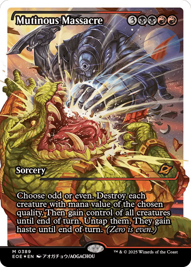 Mutinous Massacre (Showcase) (Fracture Foil) [Edge of Eternities] MTG Single Magic: The Gathering  | Multizone: Comics And Games