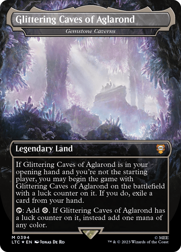 Glittering Caves of Aglarond - Gemstone Caverns (Surge Foil Realms and Relics) [The Lord of the Rings: Tales of Middle-Earth Commander] MTG Single Magic: The Gathering  | Multizone: Comics And Games