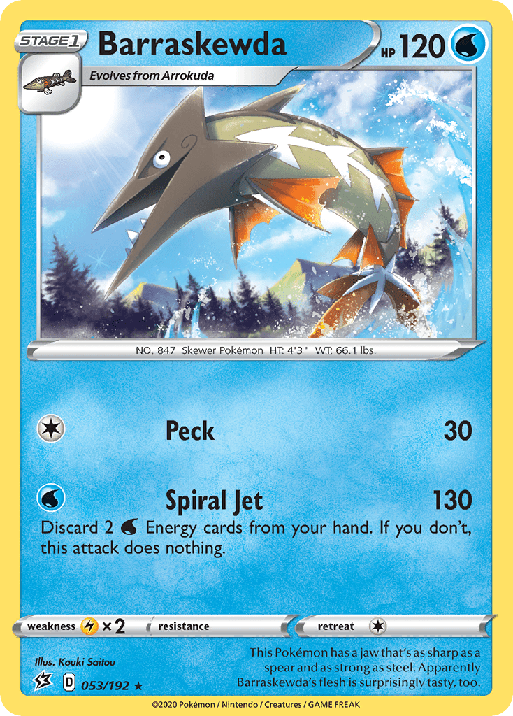 Barraskewda (053/192) [Sword & Shield: Rebel Clash] Pokemon Single Pokémon  | Multizone: Comics And Games