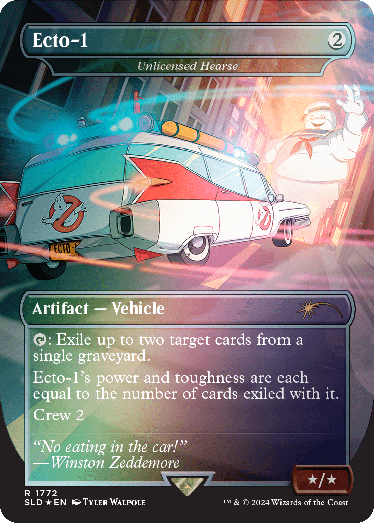 Ecto-1 - Unlicensed Hearse (Rainbow Foil) [Secret Lair Drop Series] MTG Single Magic: The Gathering  | Multizone: Comics And Games