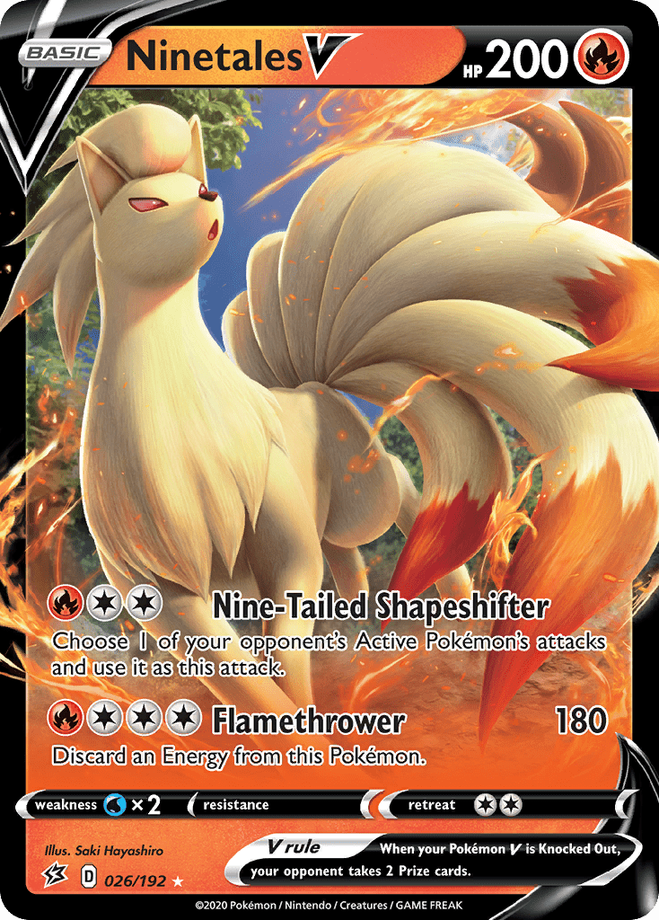 Ninetales V (026/192) [Sword & Shield: Rebel Clash] Pokemon Single Pokémon  | Multizone: Comics And Games