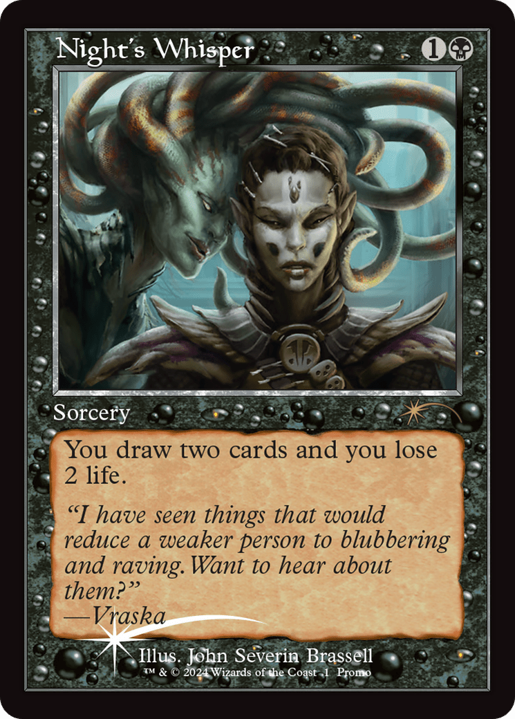Night's Whisper (Retro Frame) (Open House) [Wizards Play Network 2024] MTG Single Magic: The Gathering  | Multizone: Comics And Games