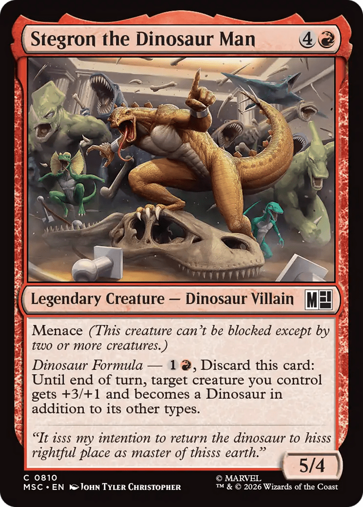 Stegron the Dinosaur Man [Marvel Super Heroes Commander] MTG Single Magic: The Gathering  | Multizone: Comics And Games