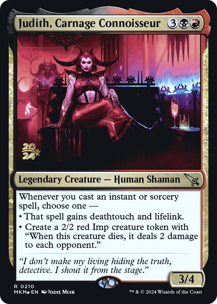 Judith, Carnage Connoisseur [Murders at Karlov Manor Prerelease Promos] MTG Single Magic: The Gathering  | Multizone: Comics And Games