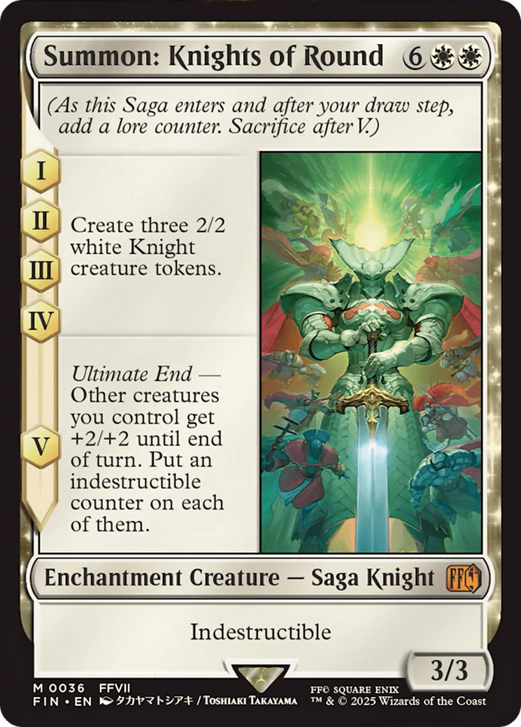 Summon: Knights of Round [FINAL FANTASY] MTG Single Magic: The Gathering  | Multizone: Comics And Games