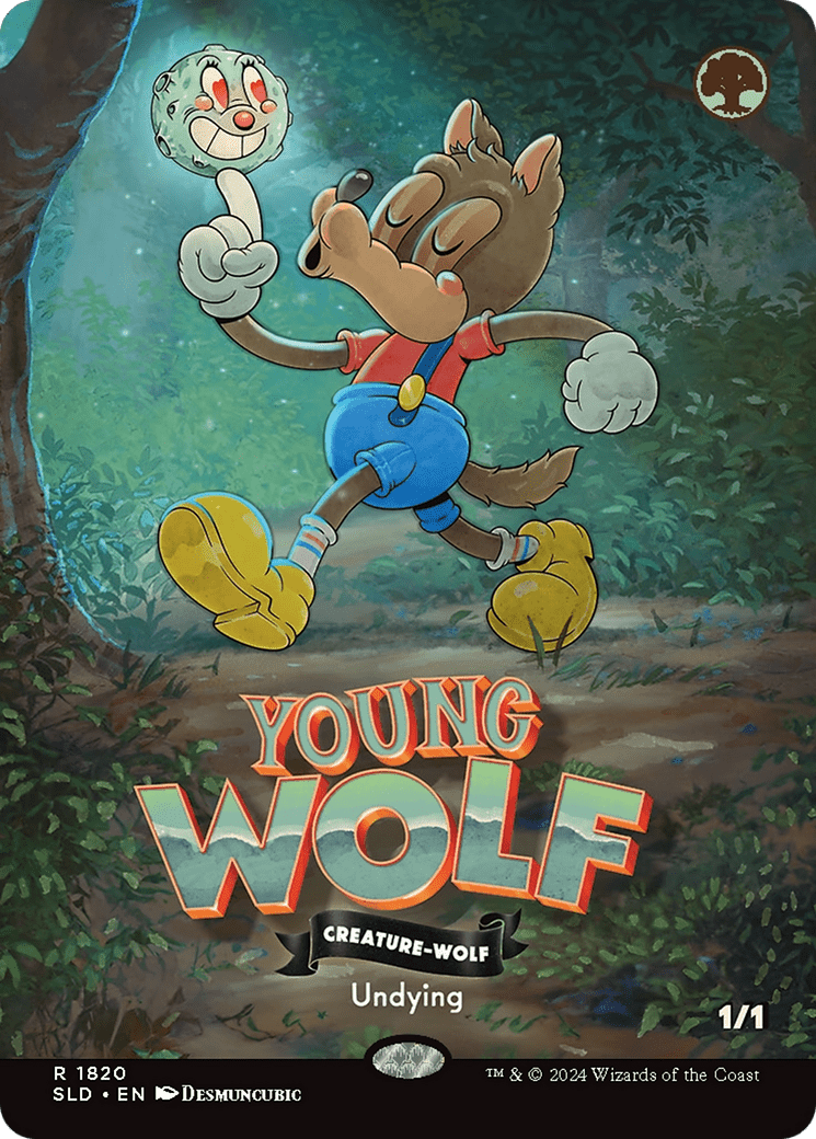 Young Wolf (Rainbow Foil) [Secret Lair Drop Series] MTG Single Magic: The Gathering  | Multizone: Comics And Games