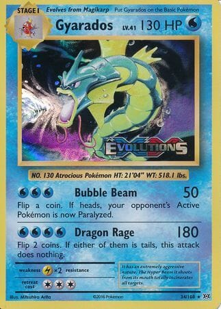 Gyarados (34/108) (XY Evolutions Prerelease) [XY: Black Star Promos] Pokemon Single Pokémon  | Multizone: Comics And Games