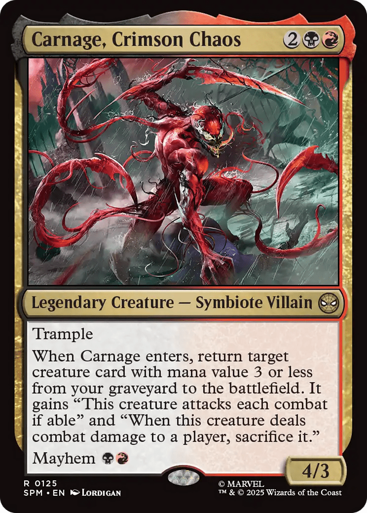 Carnage, Crimson Chaos [Marvel's Spider-Man] MTG Single Magic: The Gathering  | Multizone: Comics And Games
