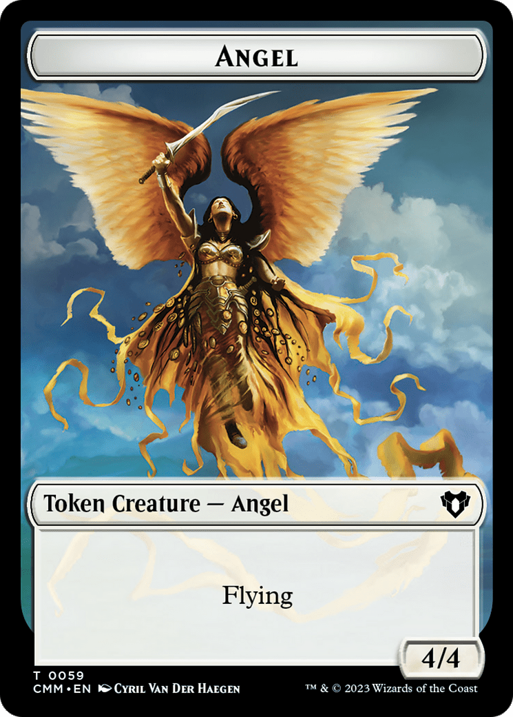 Copy (54) // Angel Double-Sided Token [Commander Masters Tokens] MTG Single Magic: The Gathering  | Multizone: Comics And Games