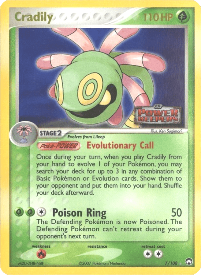 Cradily (7/108) (Stamped) [EX: Power Keepers] Pokemon Single Pokémon  | Multizone: Comics And Games