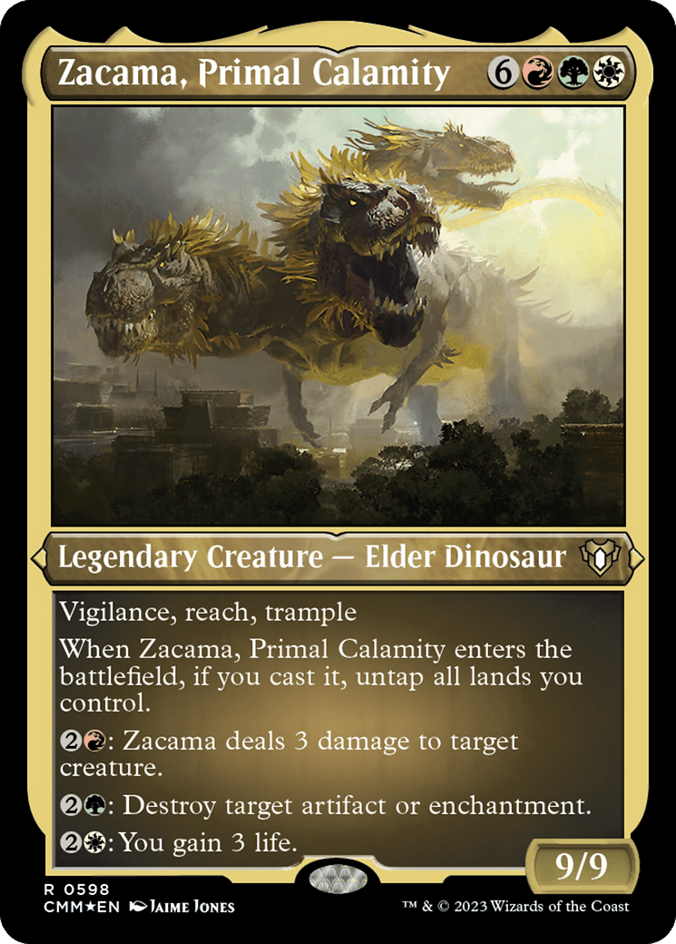 Zacama, Primal Calamity (Foil Etched) [Commander Masters] MTG Single Magic: The Gathering  | Multizone: Comics And Games