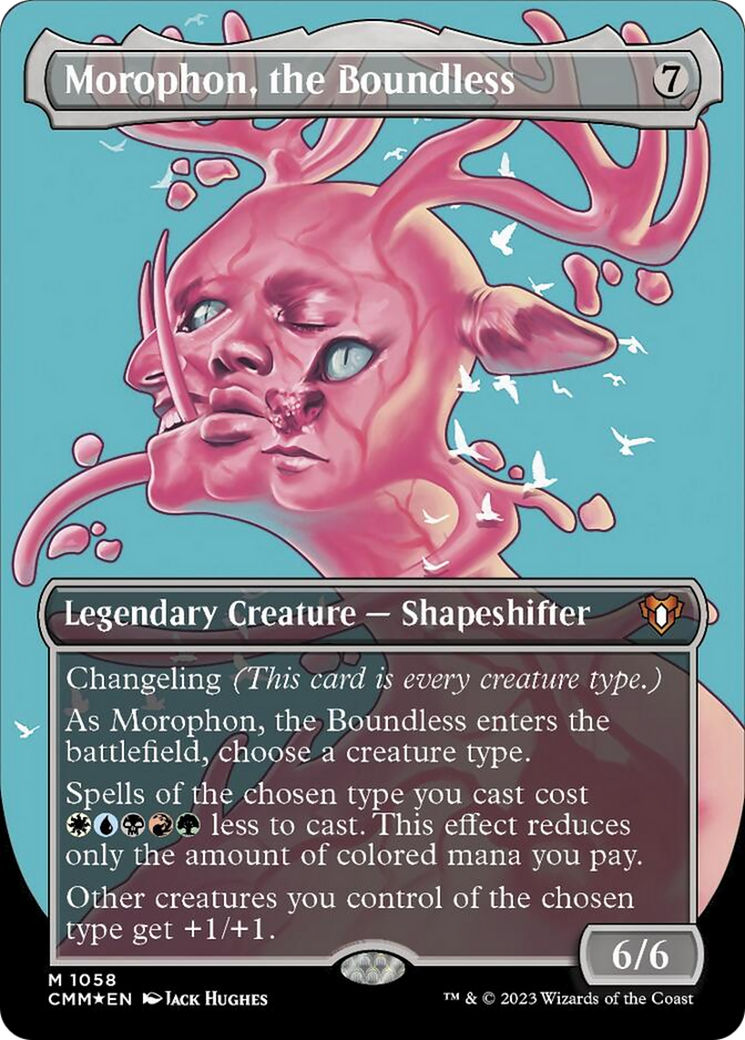 Morophon, the Boundless (Borderless Textured Foil Frame Break) [Commander Masters] | Multizone: Comics And Games