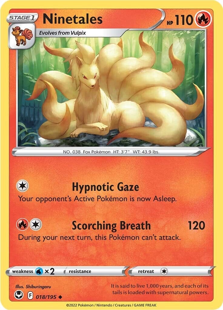 Ninetales (018/195) [Sword & Shield: Silver Tempest] Pokemon Single Pokémon  | Multizone: Comics And Games