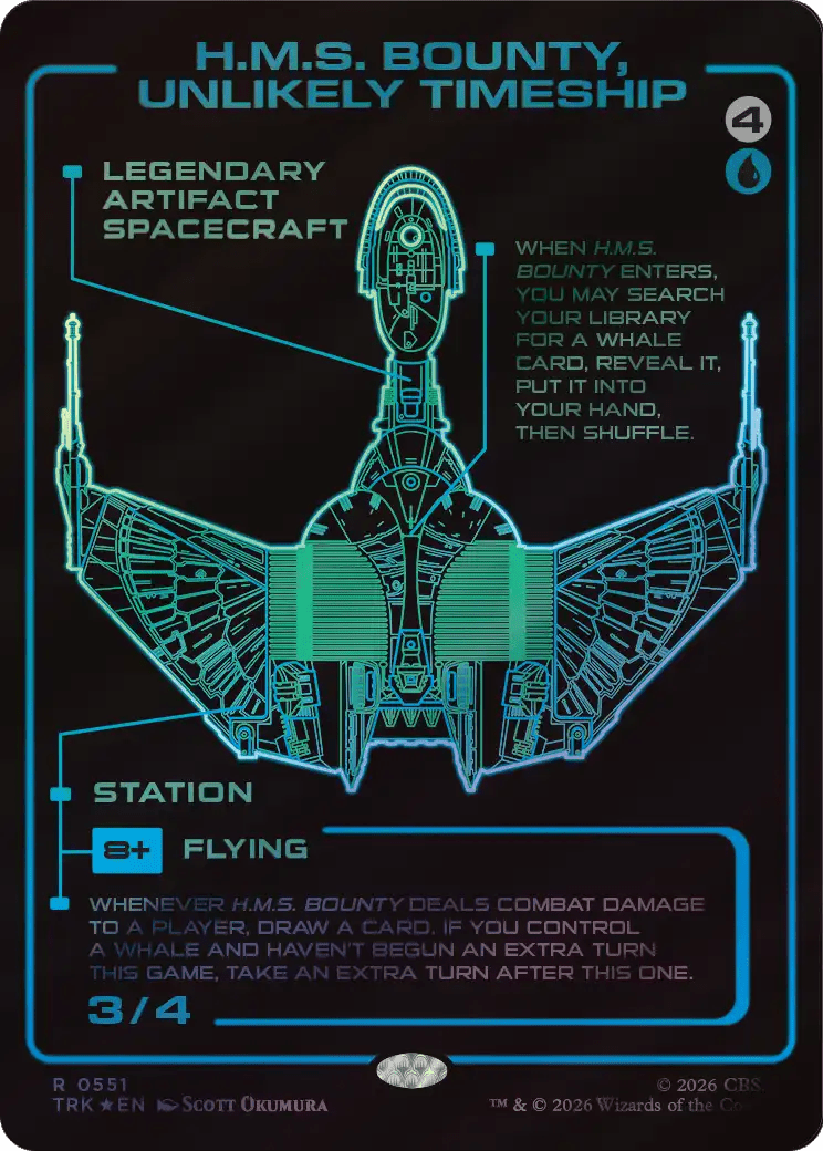 H.M.S. Bounty, Unlikely Timeship (Showcase) (Surge Foil) [Star Trek] MTG Single Magic: The Gathering  | Multizone: Comics And Games