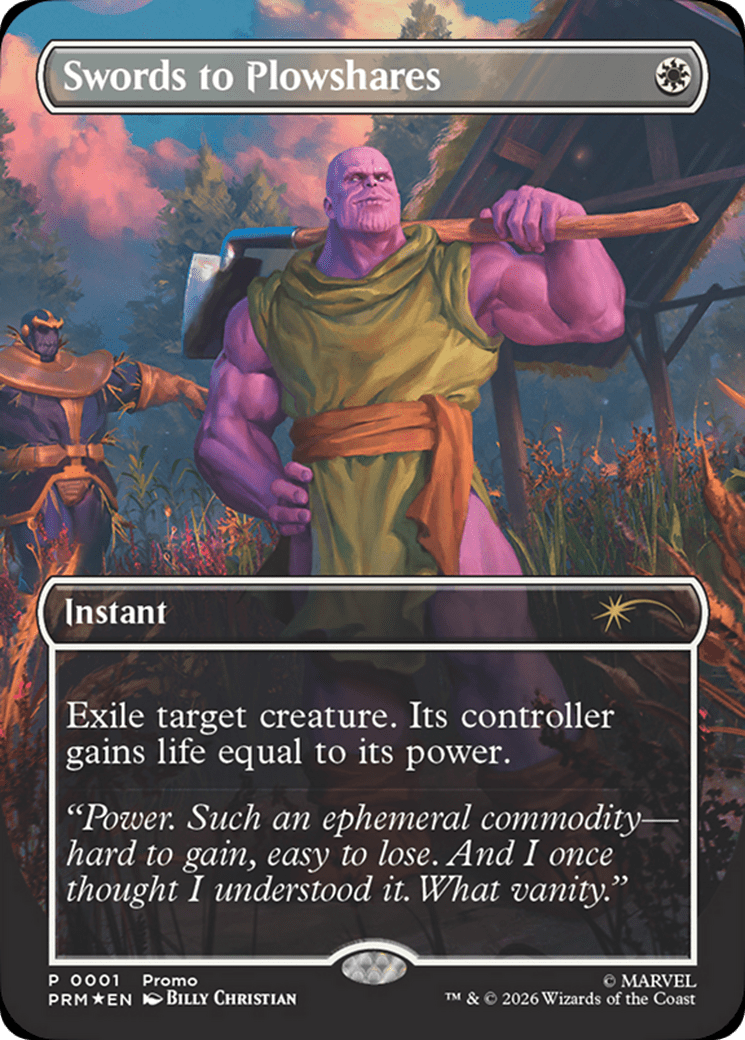 Swords to Plowshares (Borderless) (Magazine Insert) [Media Promos] MTG Single Magic: The Gathering  | Multizone: Comics And Games