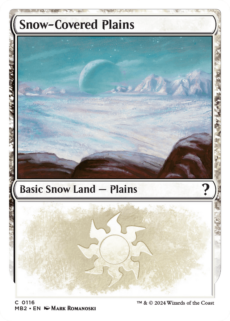 Snow-Covered Plains (White Border) [Mystery Booster 2] MTG Single Magic: The Gathering  | Multizone: Comics And Games