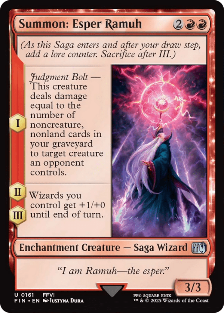 Summon: Esper Ramuh [FINAL FANTASY] MTG Single Magic: The Gathering  | Multizone: Comics And Games