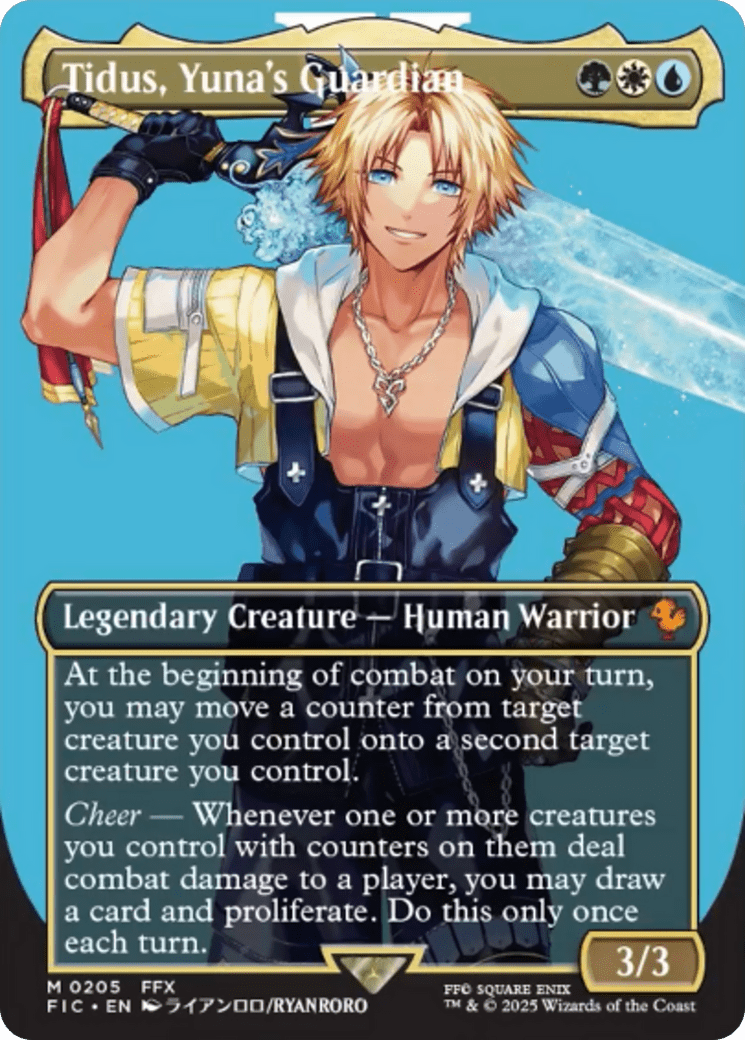 Tidus, Yuna's Guardian (Borderless) [FINAL FANTASY Commander] MTG Single Magic: The Gathering  | Multizone: Comics And Games