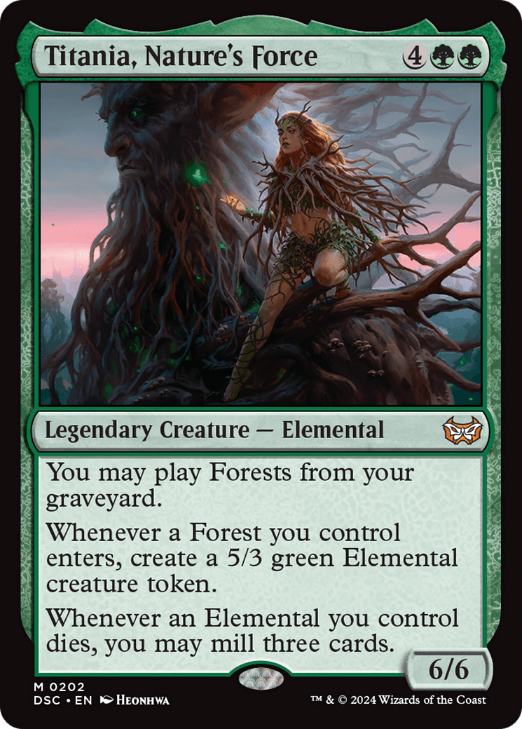 Titania, Nature's Force [Duskmourn: House of Horror Commander] MTG Single Magic: The Gathering  | Multizone: Comics And Games