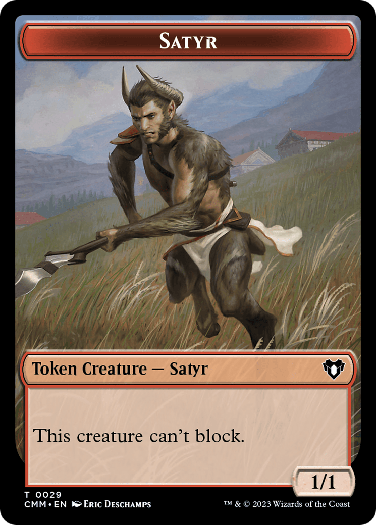 Satyr Token [Commander Masters Tokens] MTG Single Magic: The Gathering  | Multizone: Comics And Games