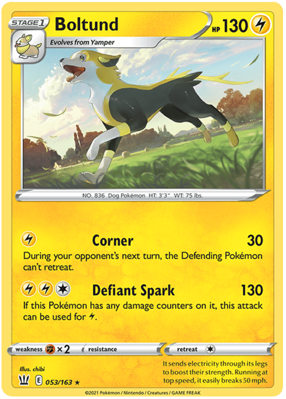 Boltund (053/163) [Sword & Shield: Battle Styles] Pokemon Single Pokémon  | Multizone: Comics And Games